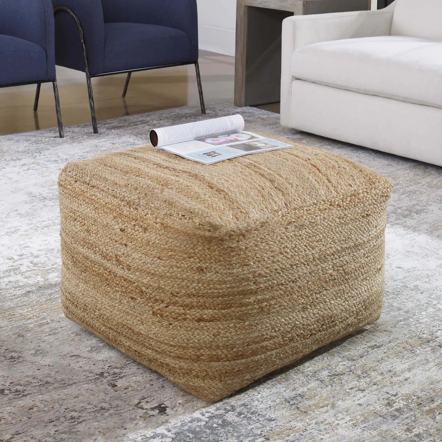 Dale Natural Jute Pouf