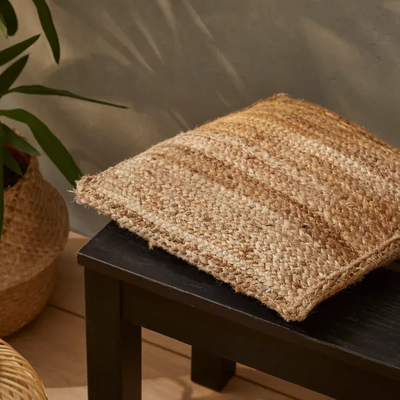 Isabelle Natural Jute seat pads for benches