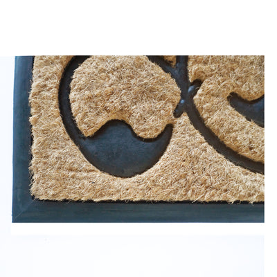 Hayek Natural Coir & Rubber Half round Doormat