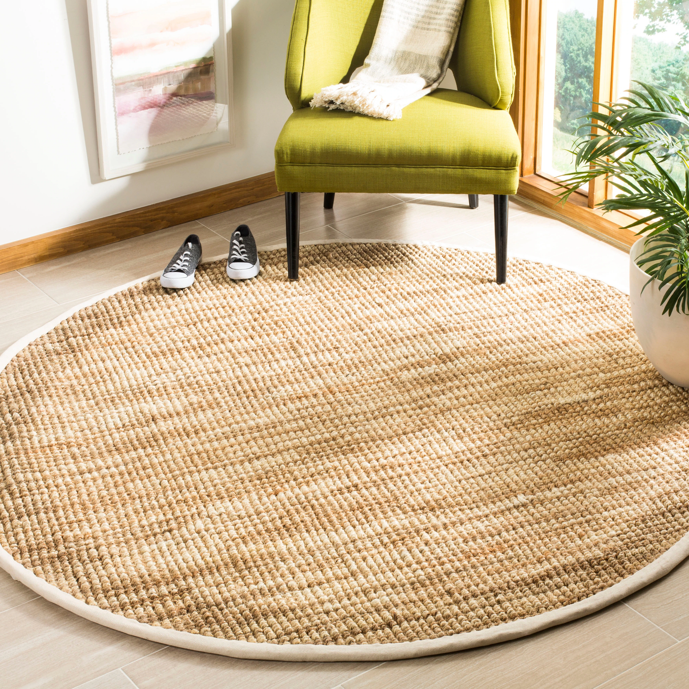 Della Round Natural Jute Rug