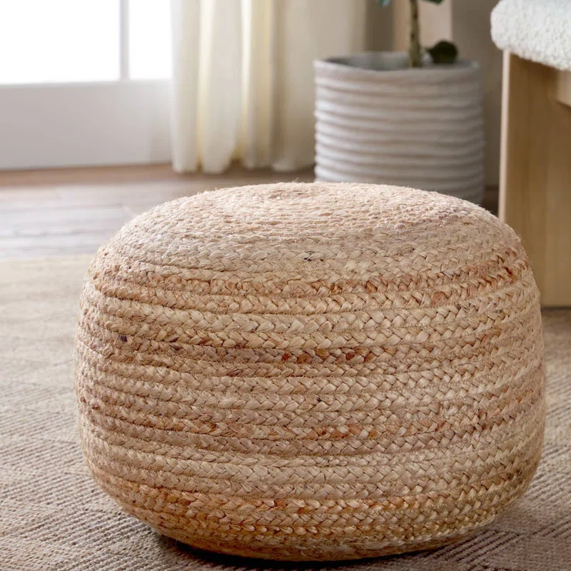 Handwoven Cabo Jute Pouf, Home Decor pouf