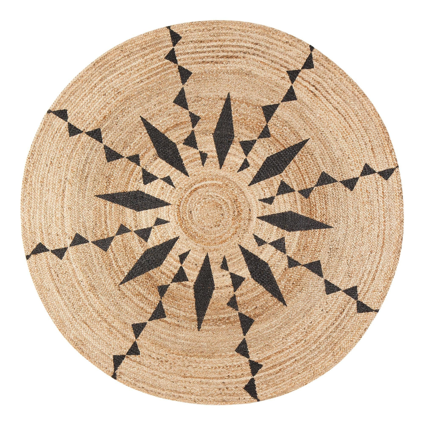 Chaloon Printed Natural Jute Rug, Natural Fiber Rugs