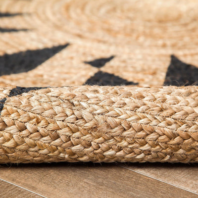 Chaloon Printed Natural Jute Rug, Natural Fiber Rugs