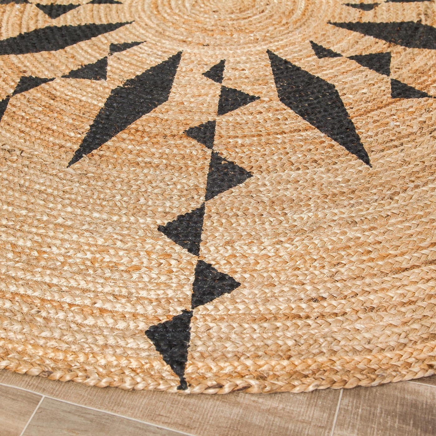 Chaloon Printed Natural Jute Rug, Natural Fiber Rugs