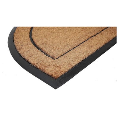 The Commodore Coir & Rubber Halfround Monogram Doormat