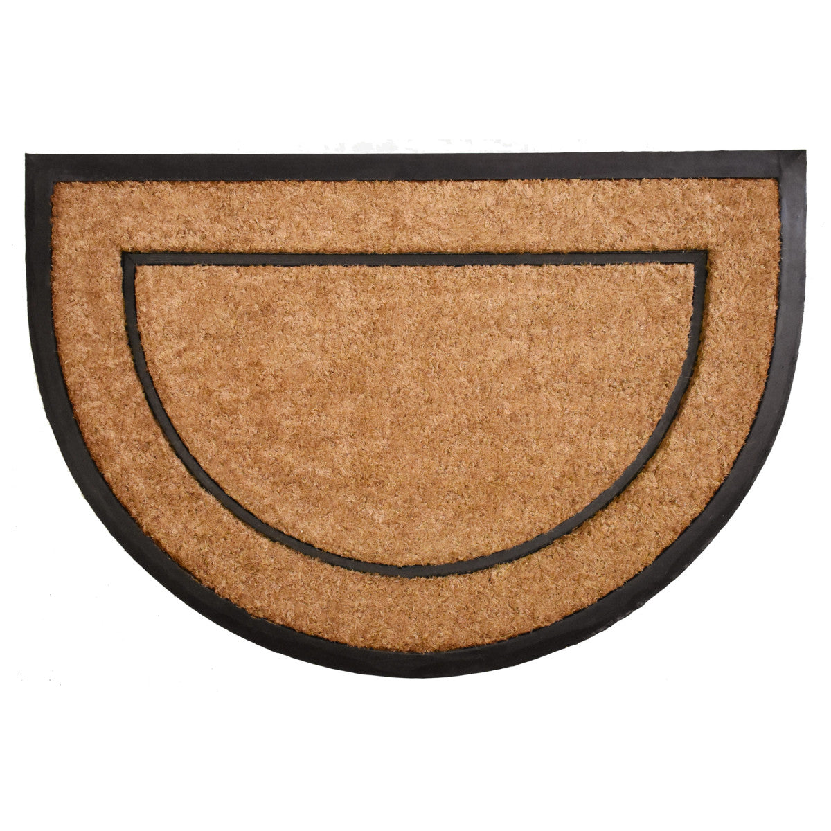 The Commodore Coir & Rubber Halfround Monogram Doormat