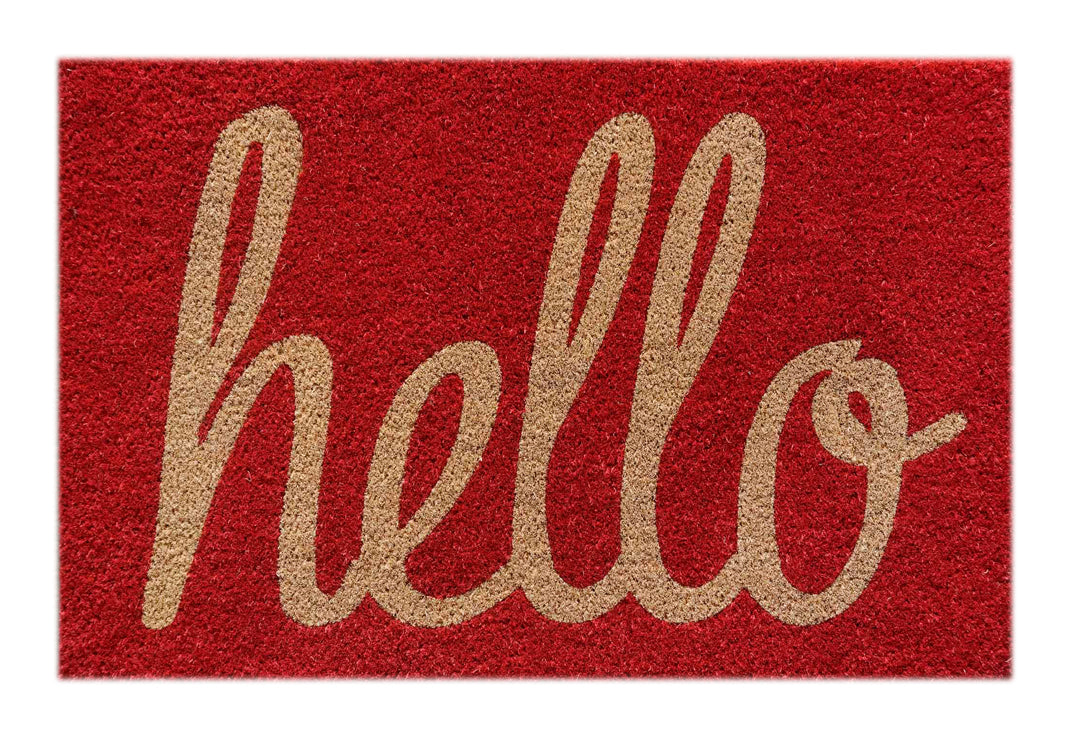 Inverse Hello Printed Natural Coir Doormat, Coir Doormats, Premium Doormats