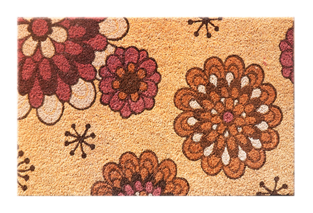 Indie Bloom Printed Natural Coir Doormat