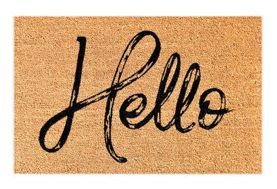 Karyen Hello Printed Coir Doormat