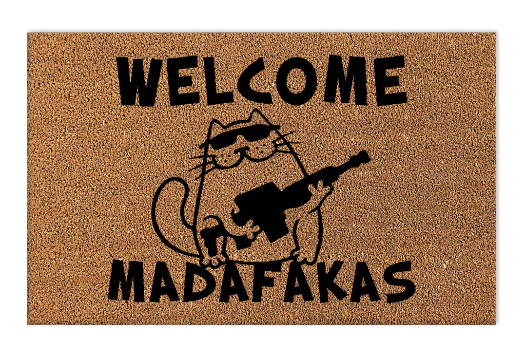 Welcome Madafakas Coir Doormat