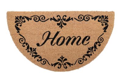 Home Artlandia Printed Natural Coir Halfround Doormat