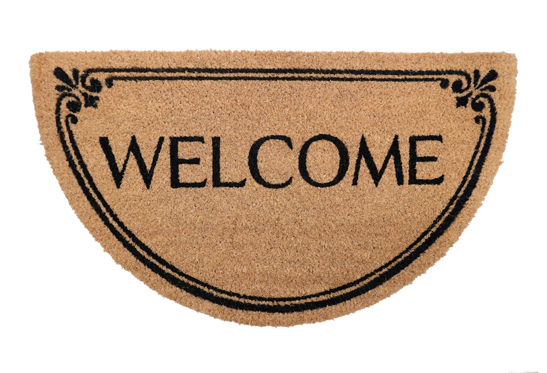 Welcome Augusta Coir Halfround Doormat