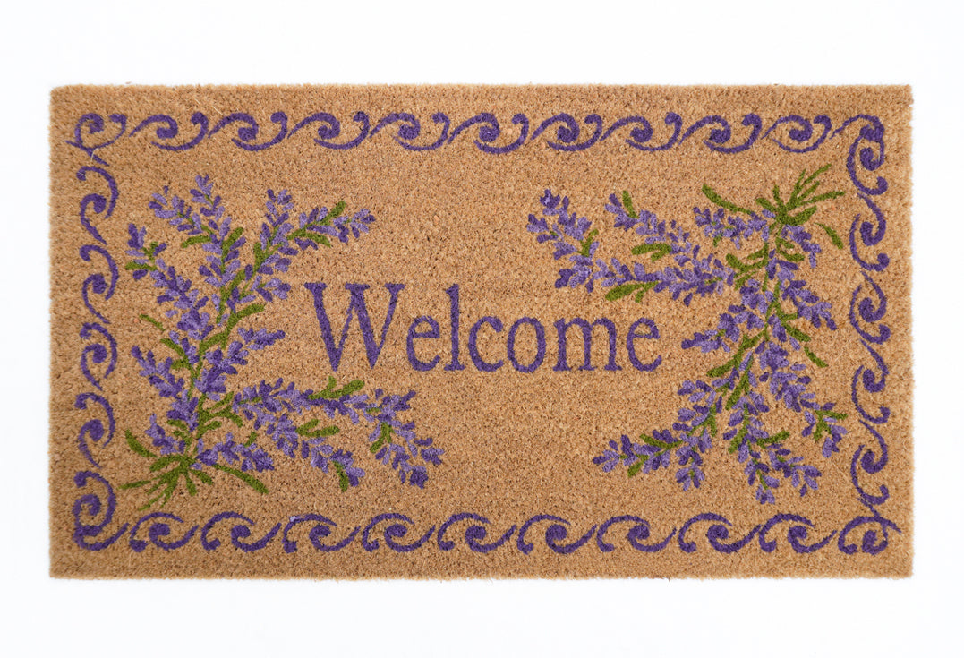 Viola Flower Coir Doormat