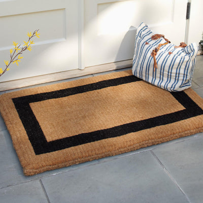 Framed Thick Esquire Natural Coir Doormat