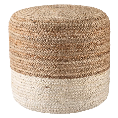 Makel Handloomed Jute Pouf