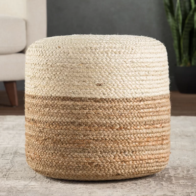 Makel Handloomed Jute Pouf