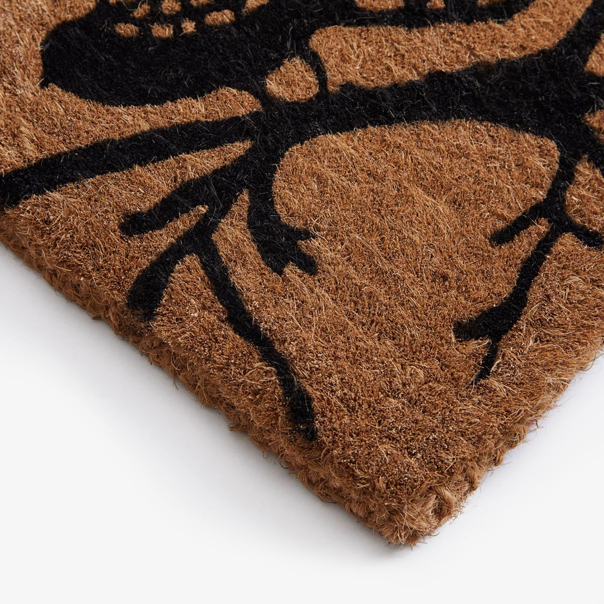 Noir Birds Printed Natural Coir Doormat, Outdoor mats