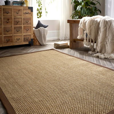 Handloomed sisal Amazonian Rug Brown