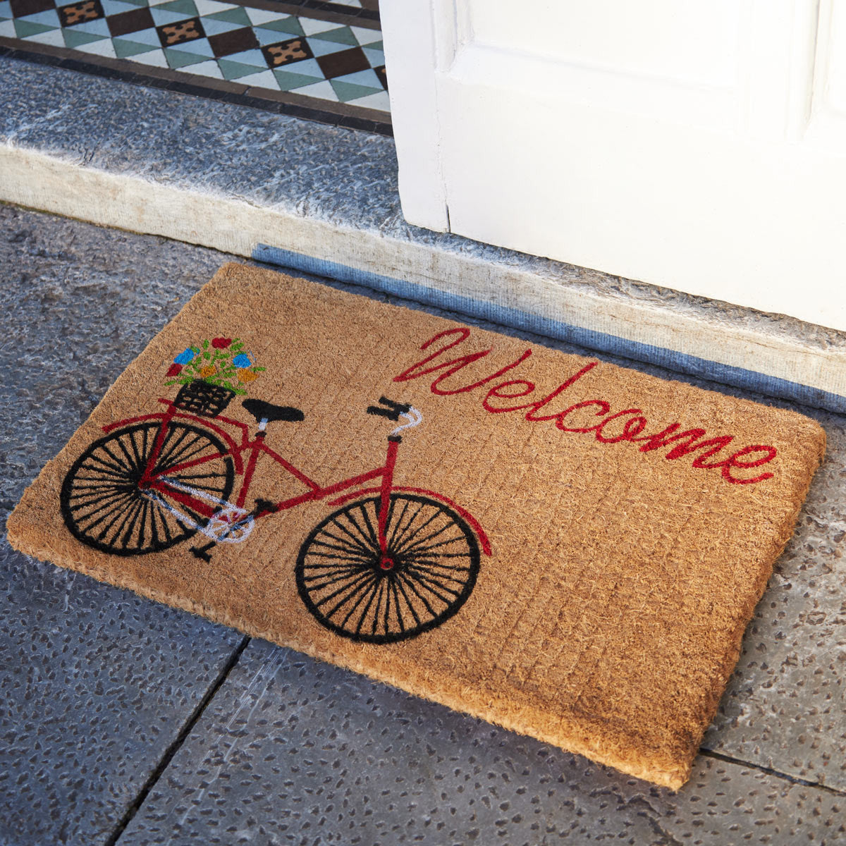 Welcome Bike Coir Mat