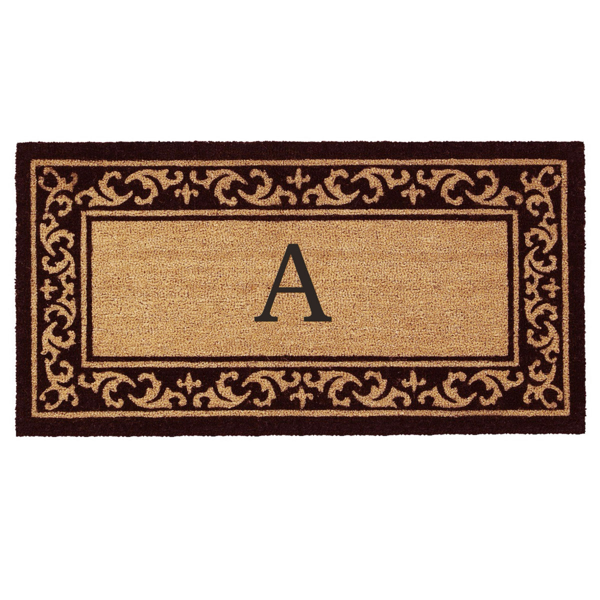 Wellington Coir Monogram Doormat