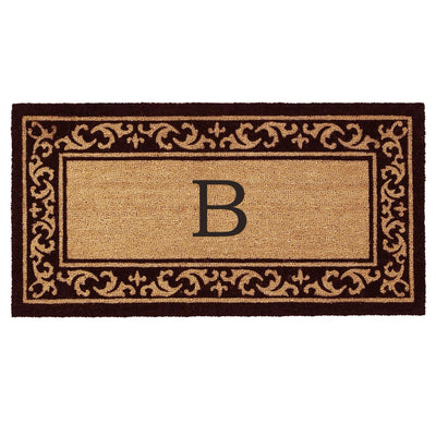 Wellington Coir Monogram Doormat