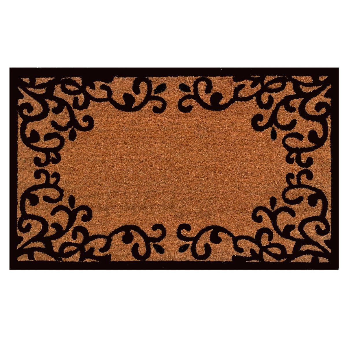 Laurel Monogram Printed Natural Coir Doormat