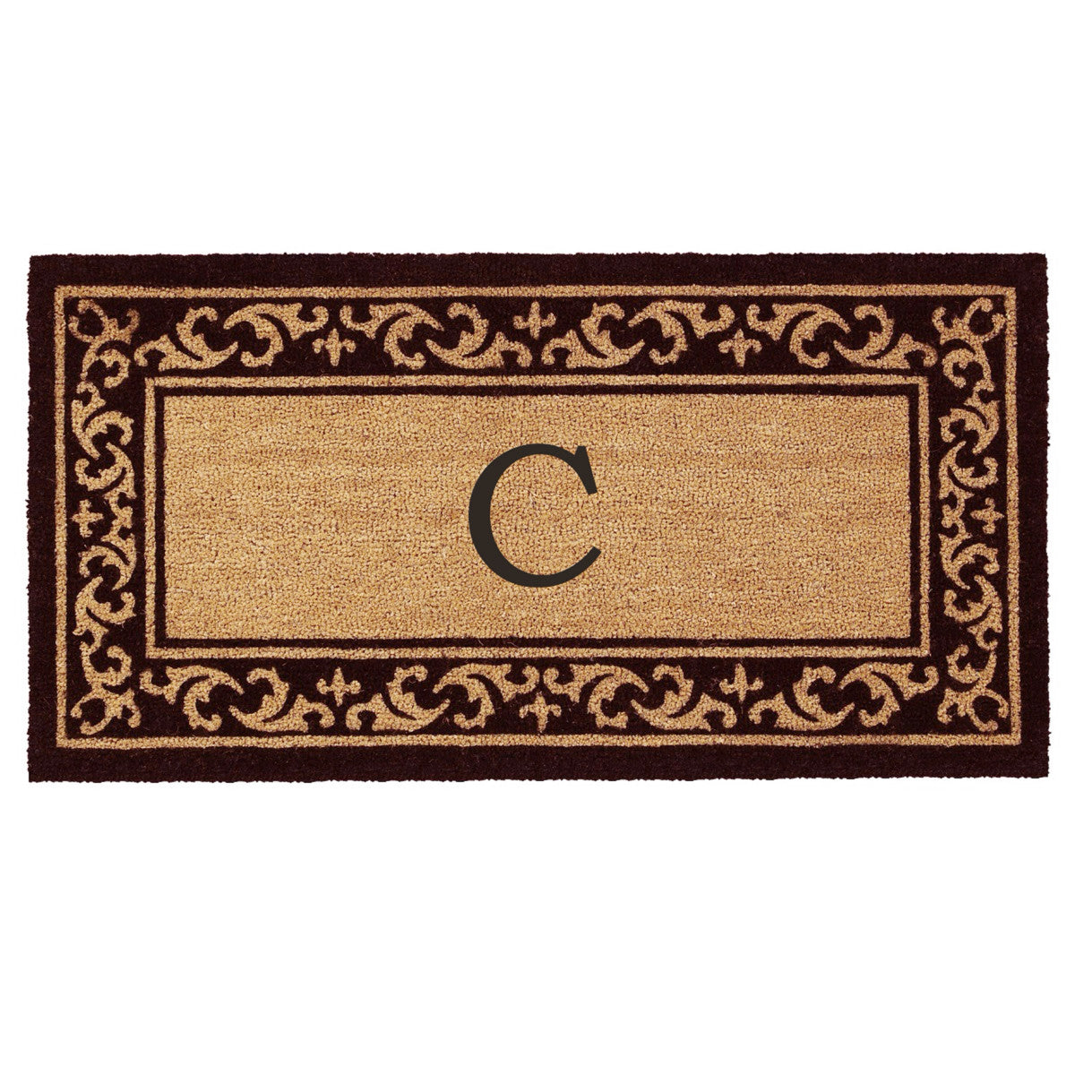 Wellington Coir Monogram Doormat