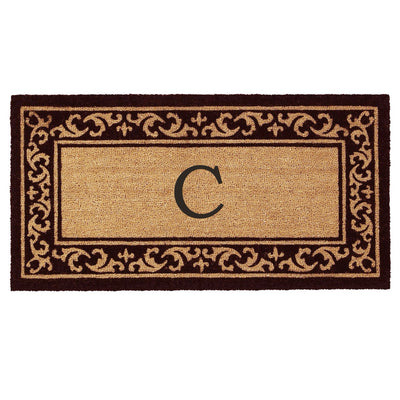 Wellington Coir Monogram Doormat