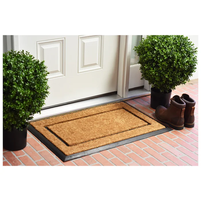 The Commodore Coir & Rubber Monogram Doormat