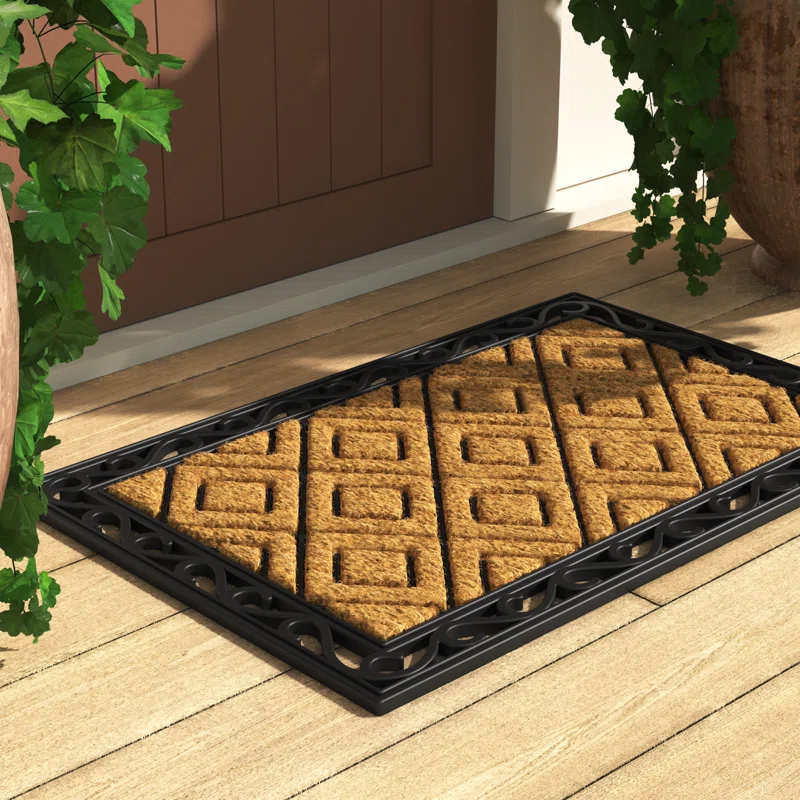 Diamond Doma Natural Coir & Rubber Doormat