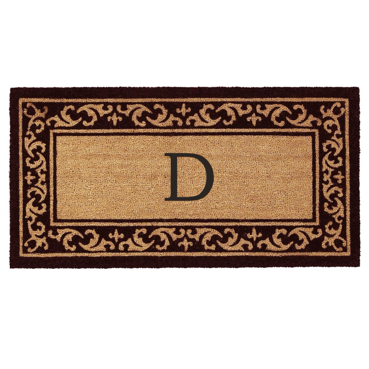 Wellington Coir Monogram Doormat