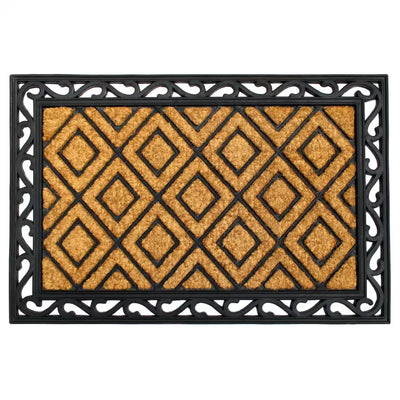 Diamond Doma Natural Coir & Rubber Doormat