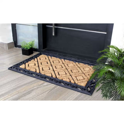 Diamond Doma Natural Coir & Rubber Doormat