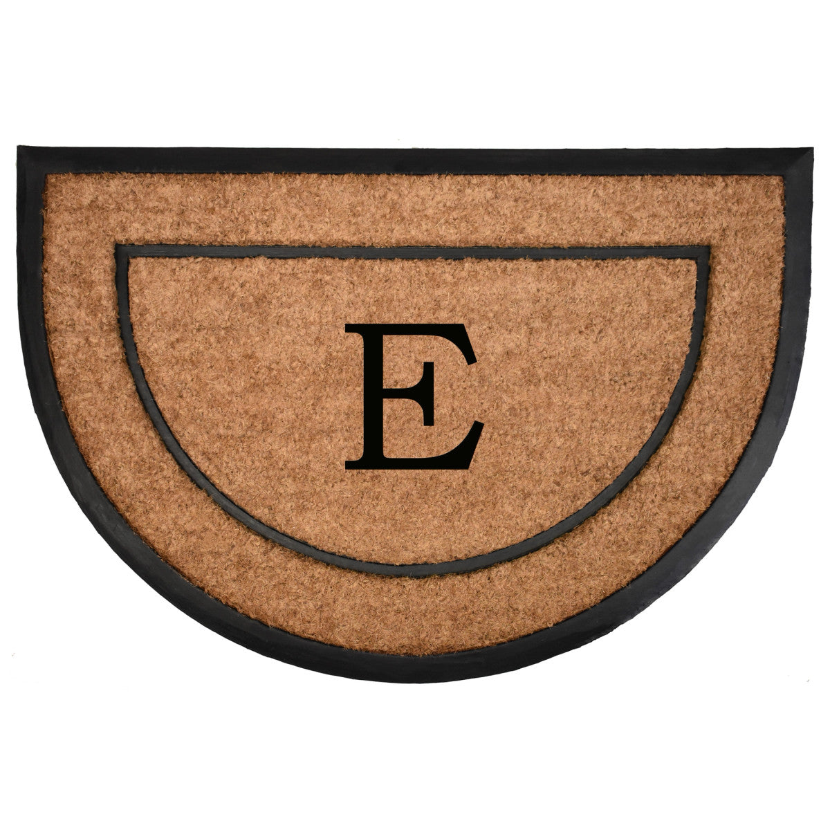 The Commodore Coir & Rubber Halfround Monogram Doormat