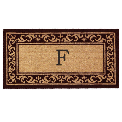 Wellington Coir Monogram Doormat