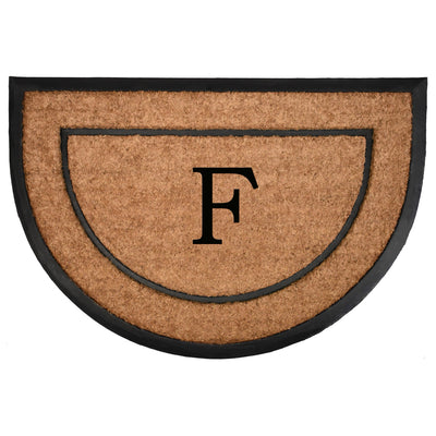 The Commodore Coir & Rubber Halfround Monogram Doormat