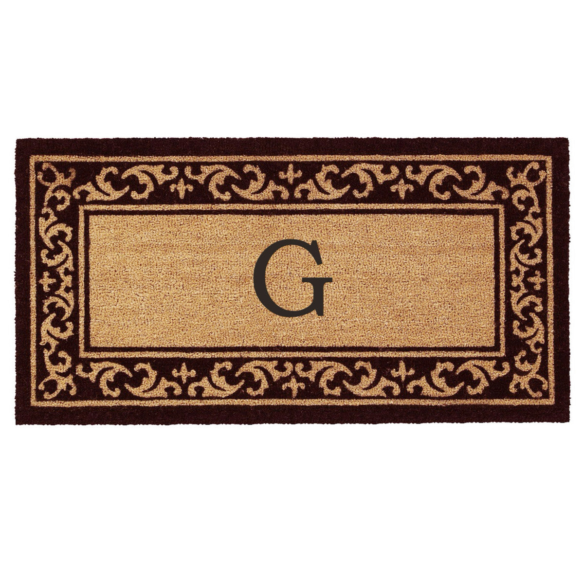 Wellington Coir Monogram Doormat