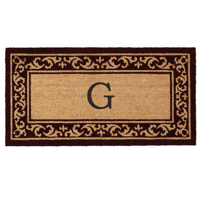 Wellington Coir Monogram Doormat