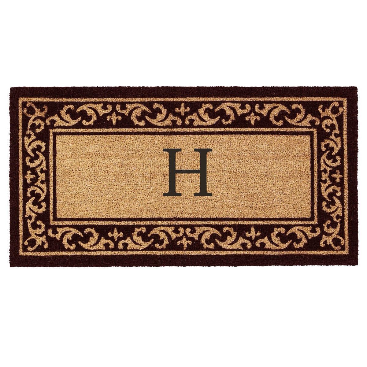 Wellington Coir Monogram Doormat