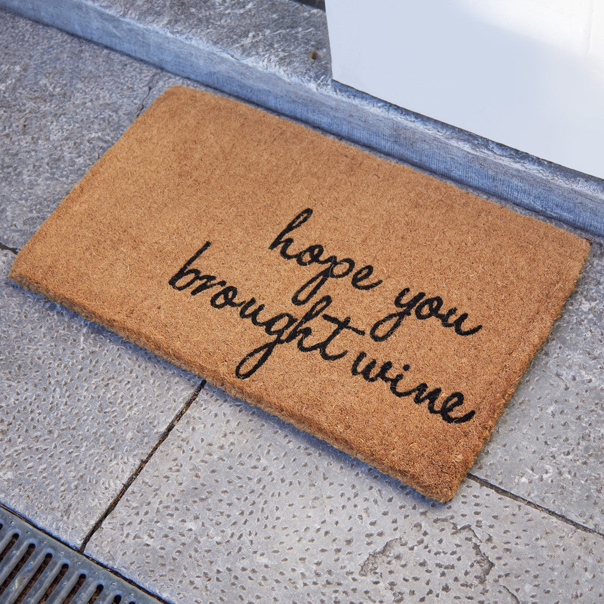 Wine Script Coir Mat