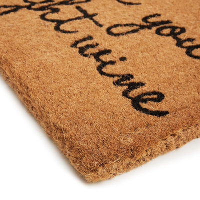 Wine Script Coir Mat