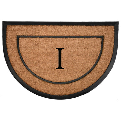 The Commodore Coir & Rubber Halfround Monogram Doormat