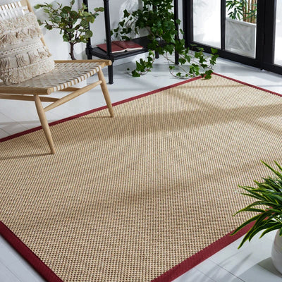 Handloomed sisal Amazonian Rug Red