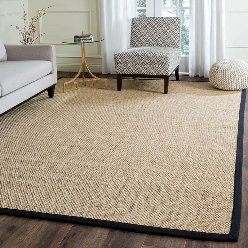 Handloomed sisal Amazonian Rug Black