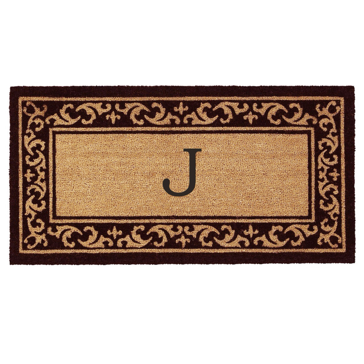 Wellington Coir Monogram Doormat