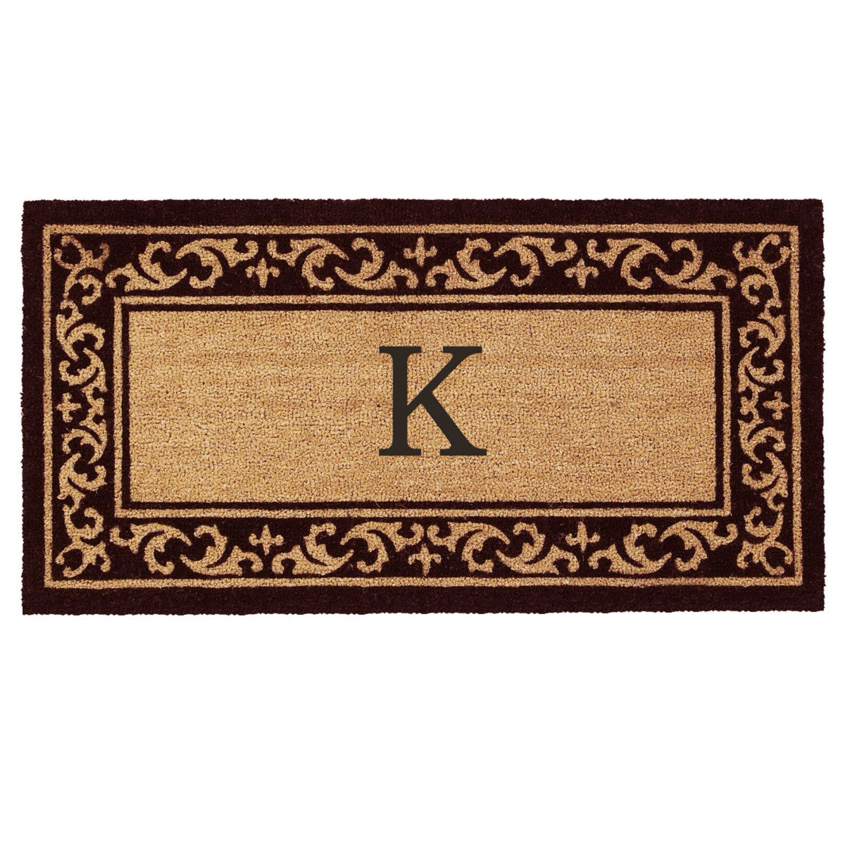 Wellington Coir Monogram Doormat