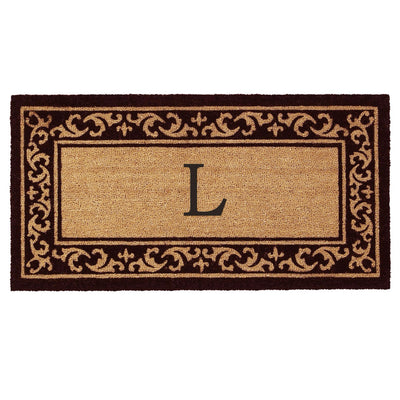 Wellington Coir Monogram Doormat