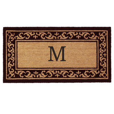 Wellington Coir Monogram Doormat