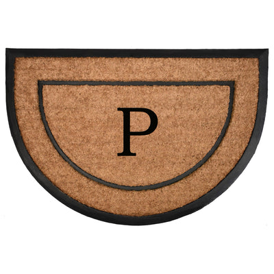 The Commodore Coir & Rubber Halfround Monogram Doormat