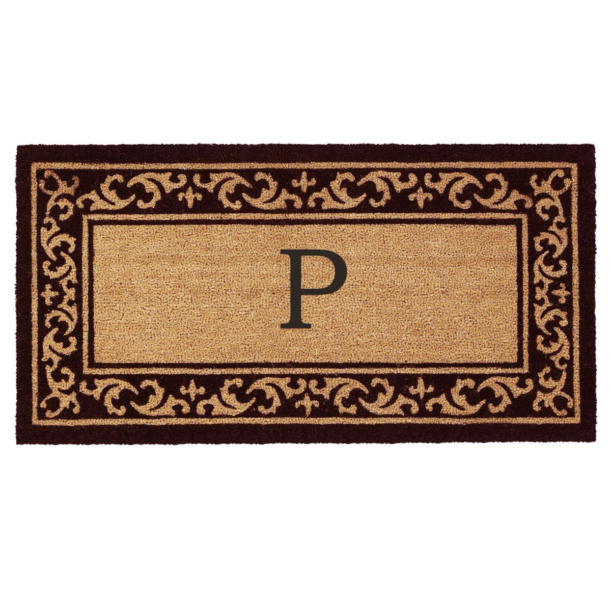 Wellington Coir Monogram Doormat